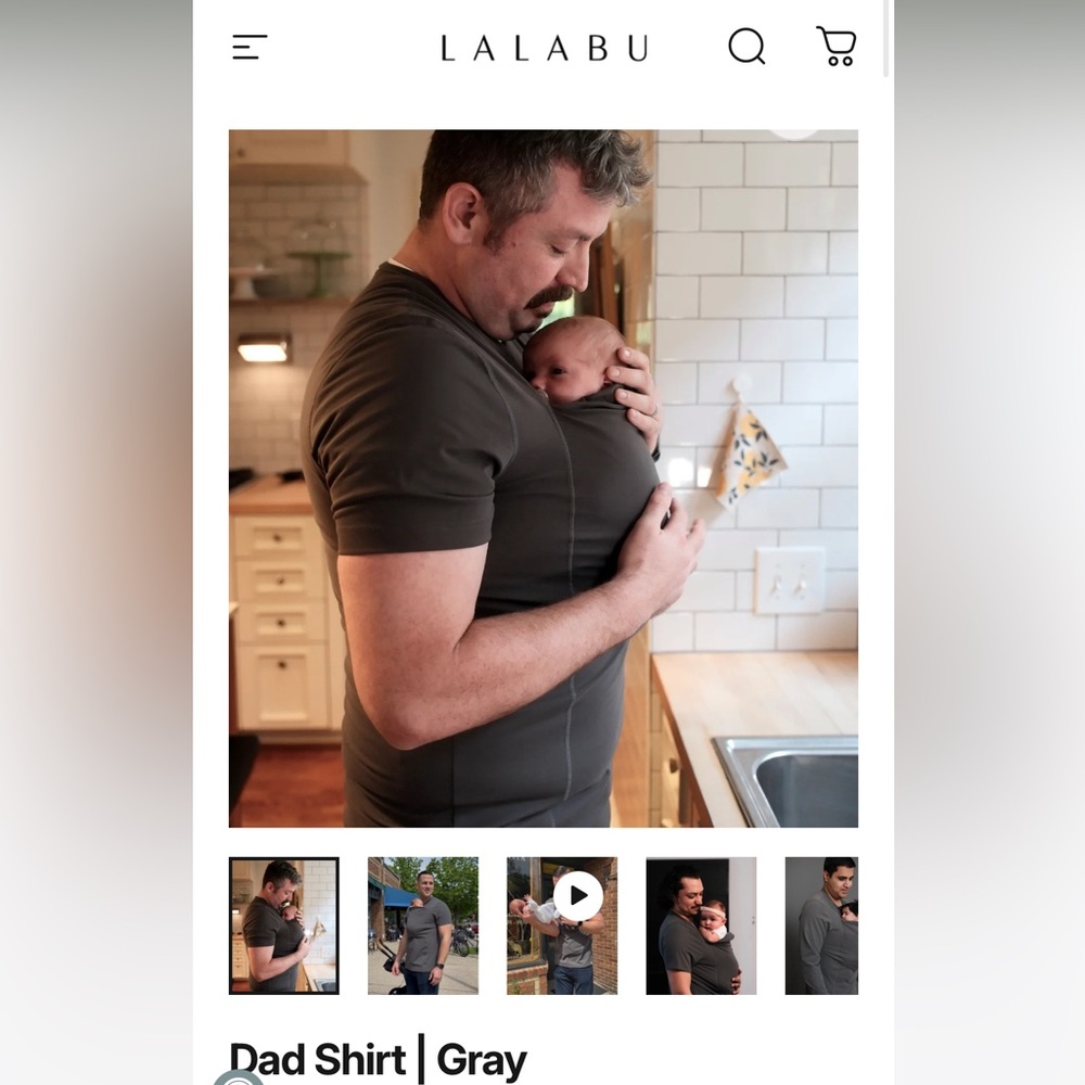 Lalabu Dad shirt size large gray